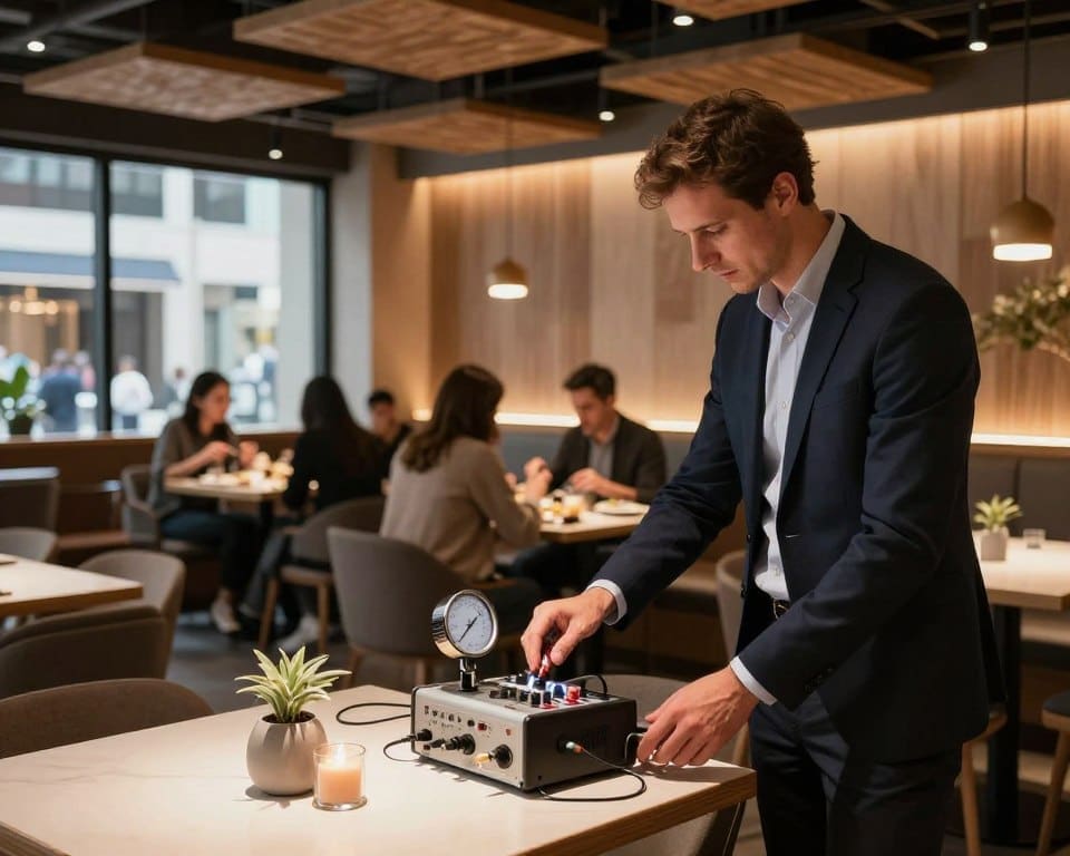 akoestiekmeting restaurant